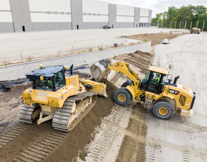 Equipment moving dirt